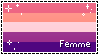 the femme flag as made by disasterbisexual on tumblr